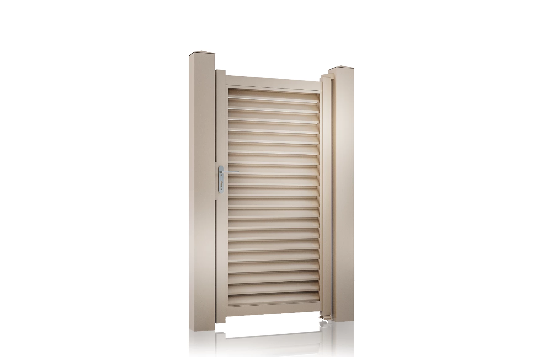 Set porti metalice din aluminiu 900x1800mm, 3000x1800mm, prefabricate, Ivoire, model Jaluzea Suprem