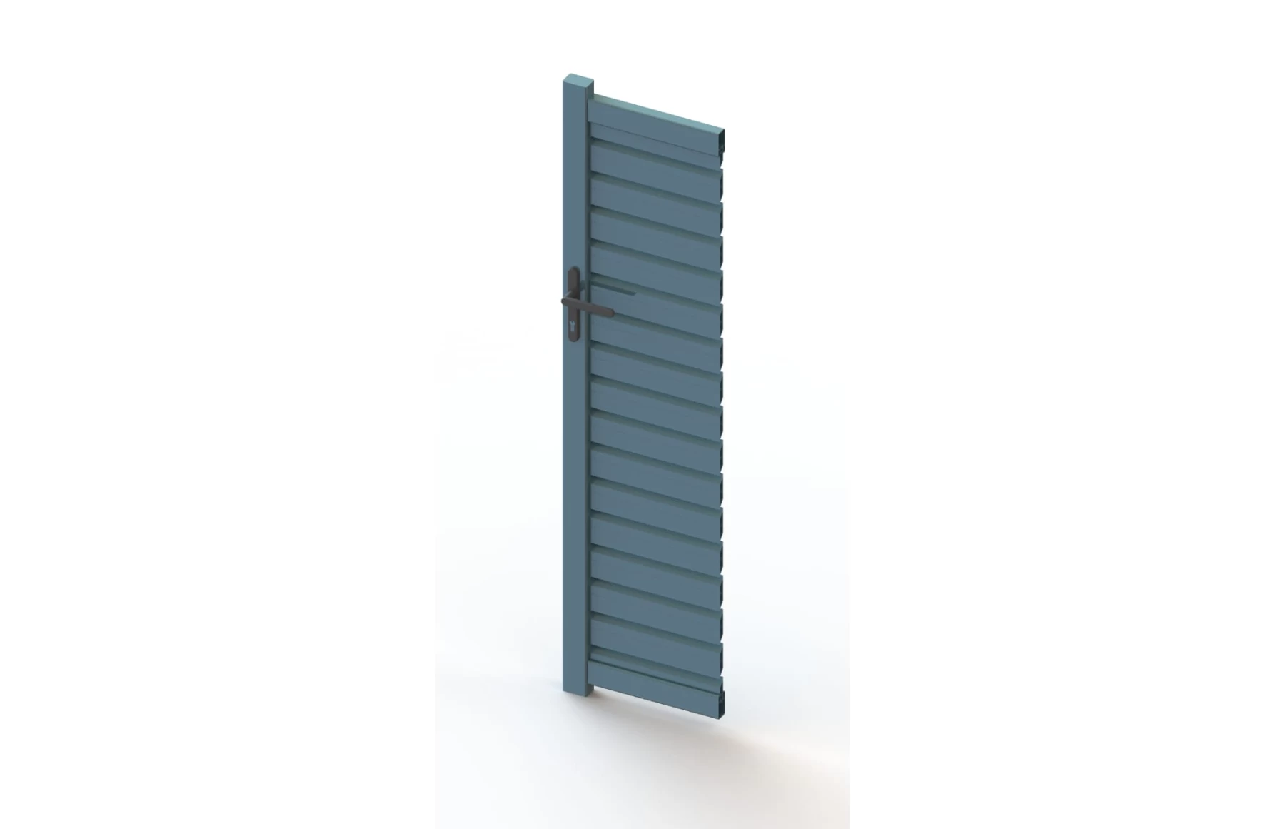 Poarta auto batanta, aluminiu, 4000x1800mm, prefabricat, gri antracit, model Jaluzea Deluxe