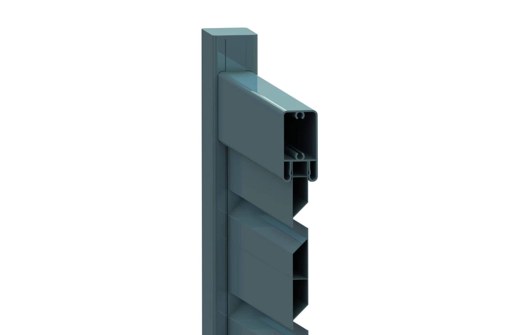 Set porti metalice din aluminiu 900x1800mm, 3500x1800mm, prefabricate, gri antracit, model Jaluzea Deluxe