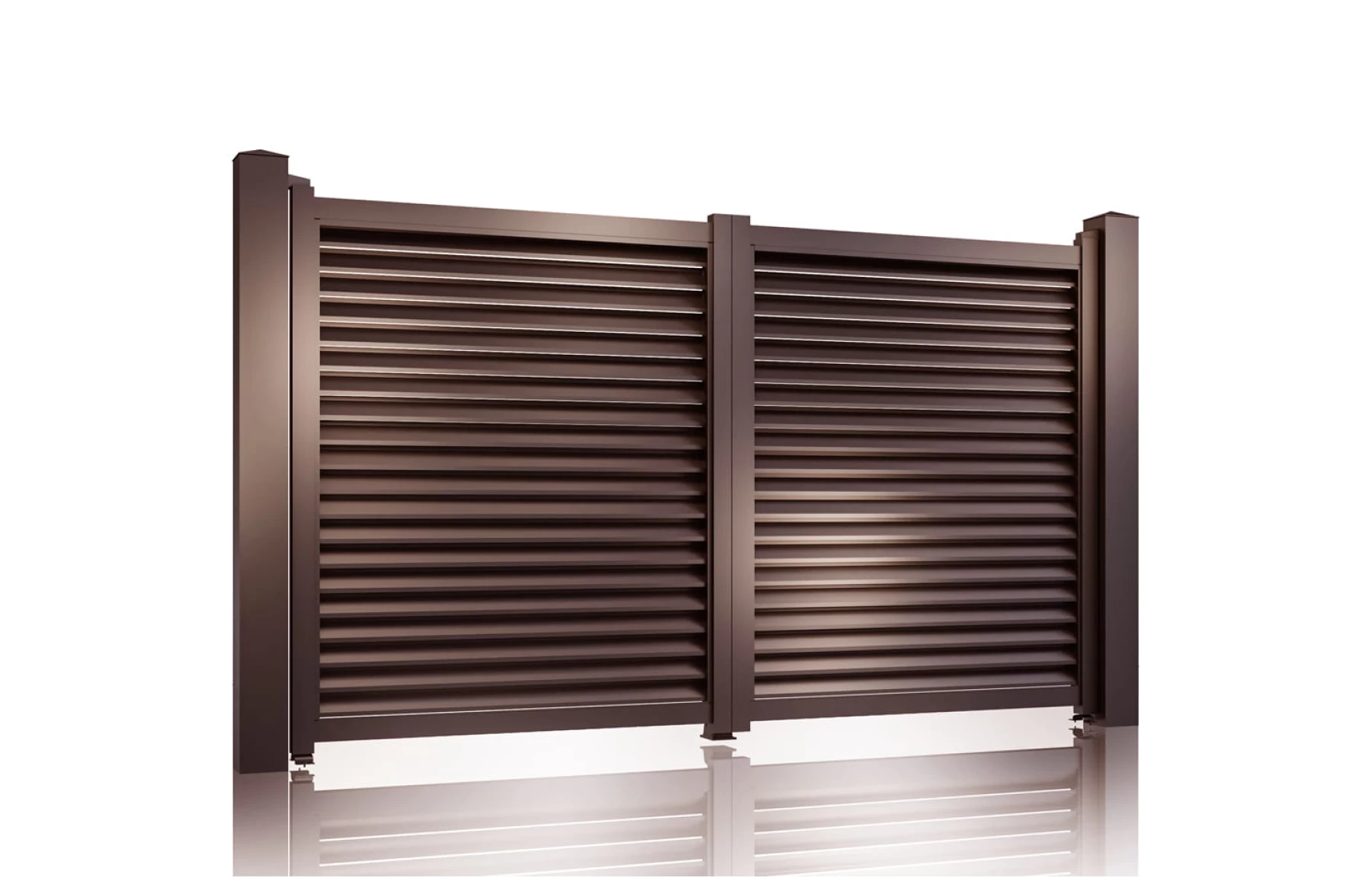 Poarta auto metalica din aluminiu 3500x1800mm, prefabricat, model Jaluzea Suprem