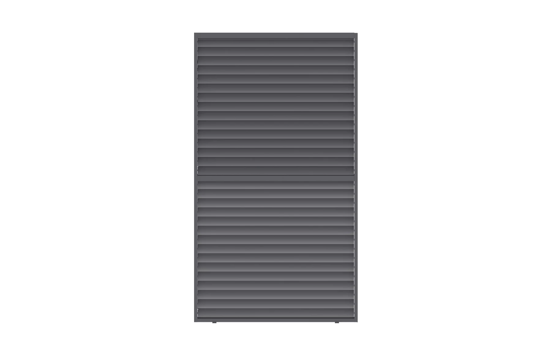 Paravan X din jaluzele ajustabile manual pentru pergola, gri antracit, aluminiu