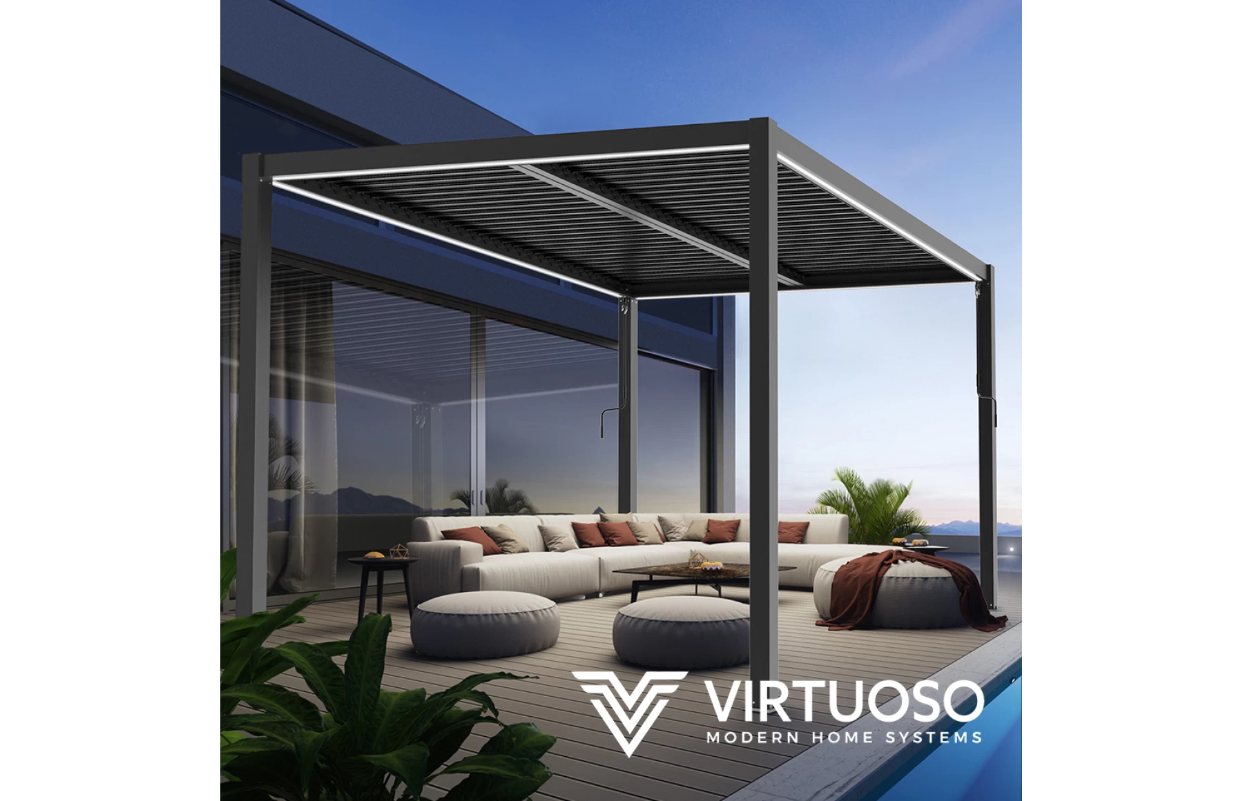 Pergola X Bioclimatica 4x6x2.5metri , Premium, Aluminiu