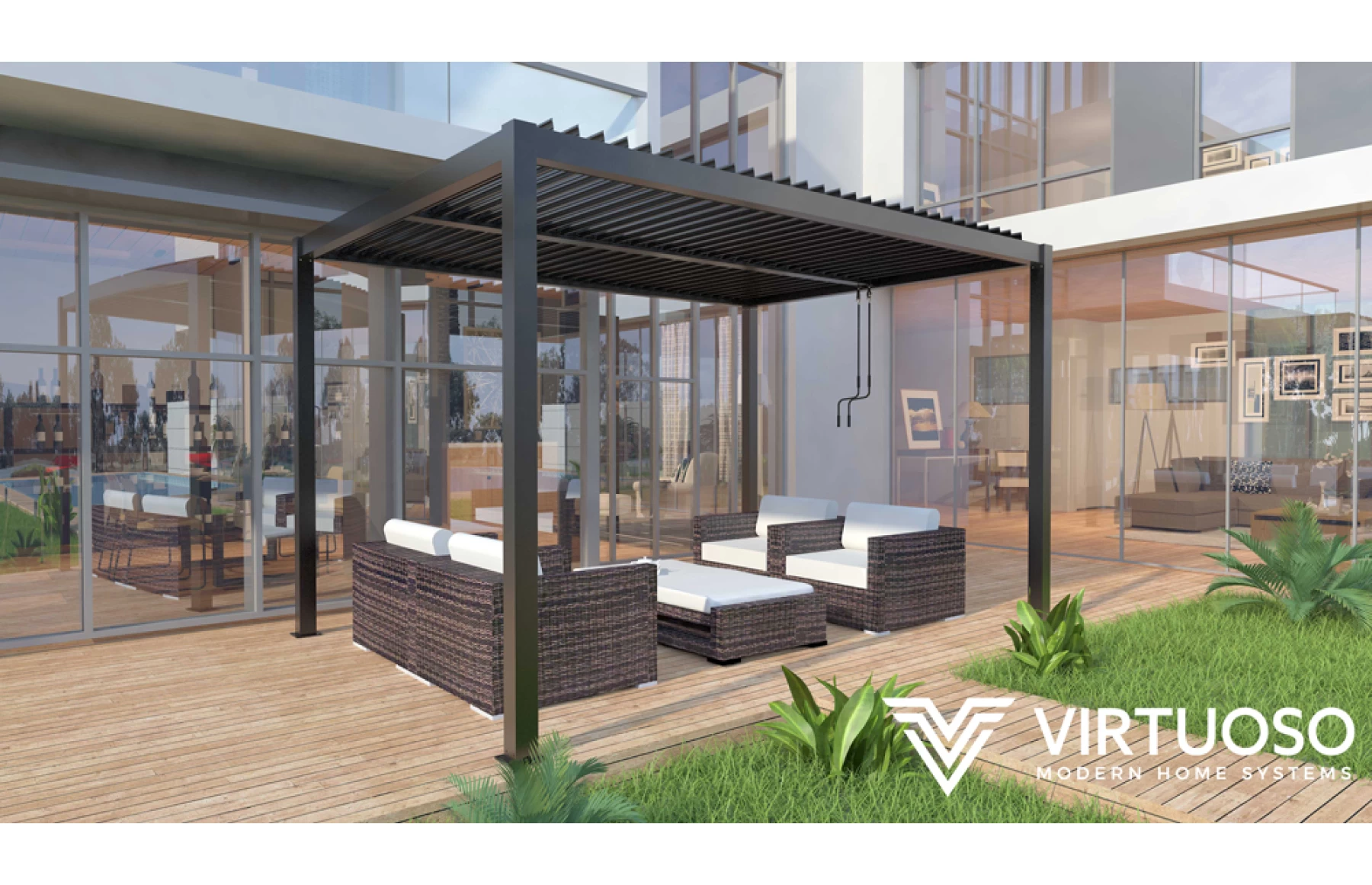 Pergola X Bioclimatica 4x6x2.5metri , Premium, Aluminiu