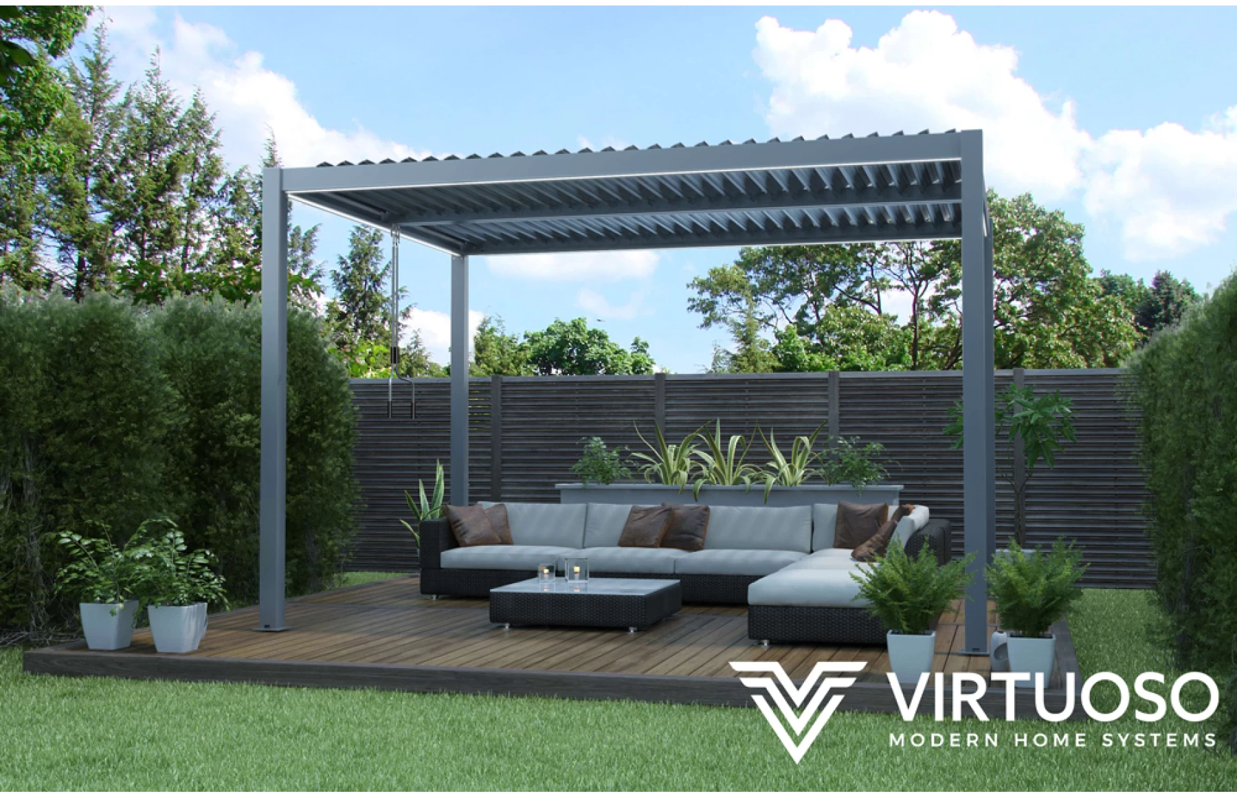 Pergola X Bioclimatica 4x6x2.5metri , Premium, Aluminiu