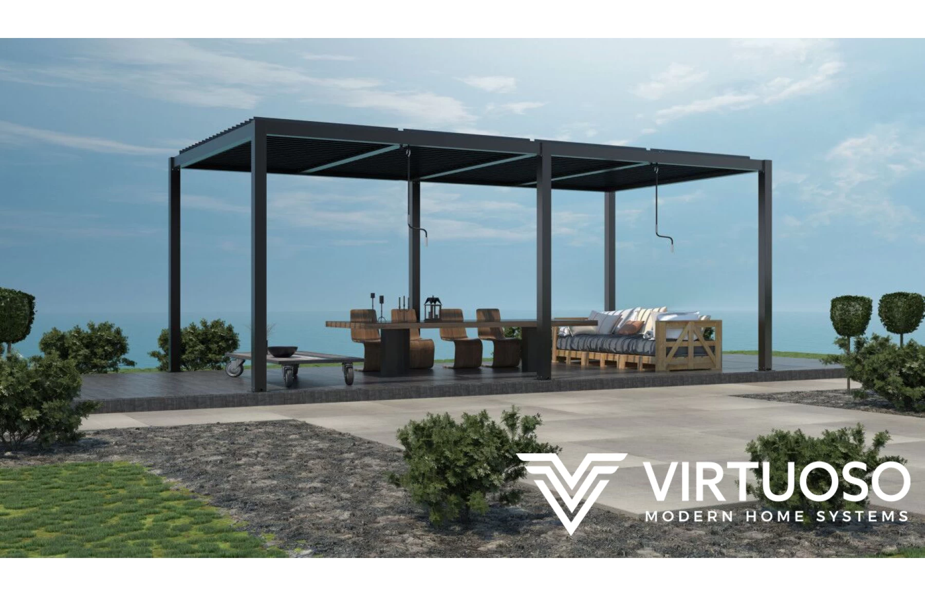 Pergola X Bioclimatica 4x6x2.5metri , Premium, Aluminiu