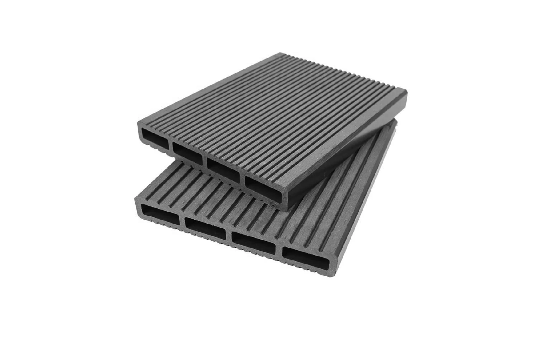 Placa gard tip scandura din WPC lemn compozit, 150x20.6mm, textura periata gri