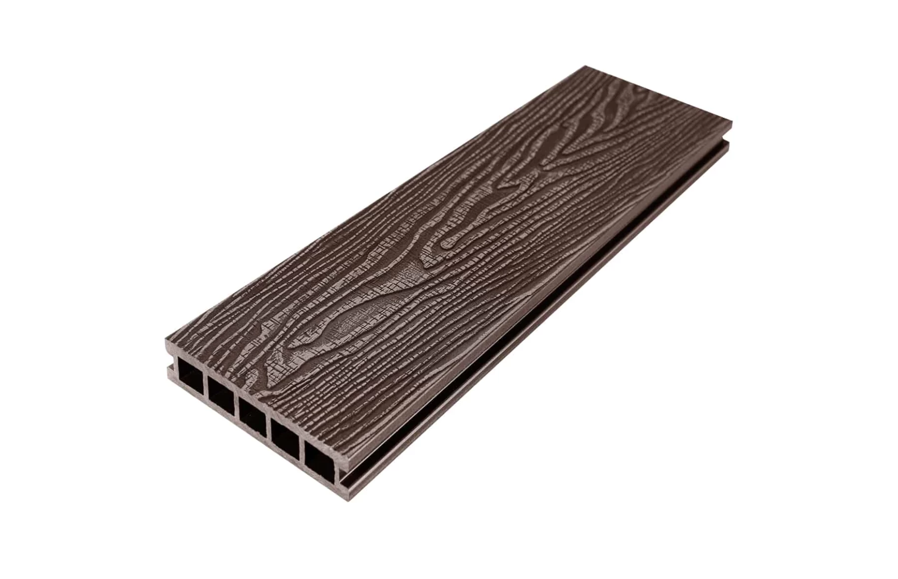 Placa deck terasa WPC 3D DUBLU LEMN, tip pardoseala/dusumea WPC, 150x24 mm, maro lemn