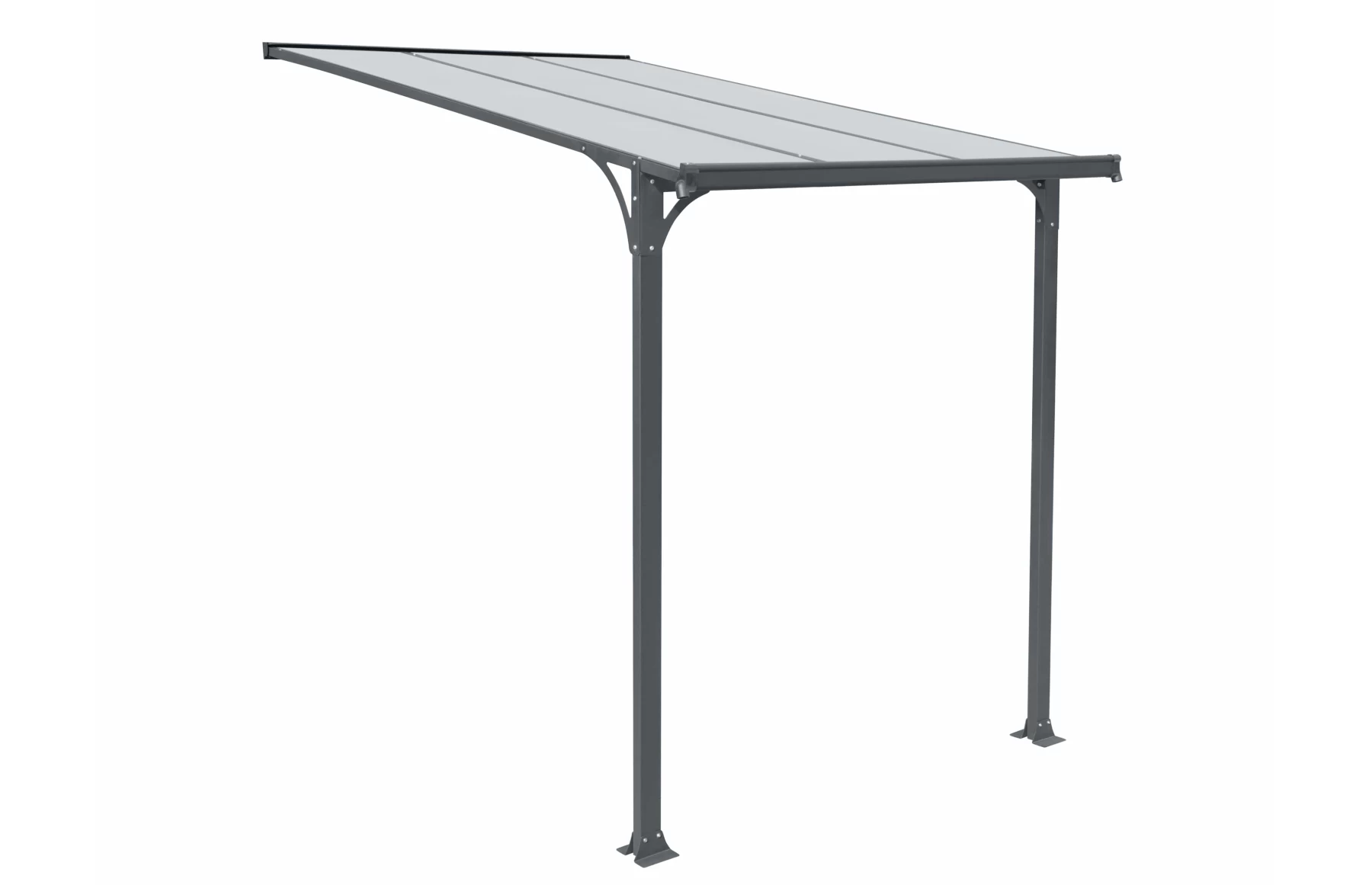 Copertina tip pergola pavilion din aluminiu STRONG, Dimensiune  1500 x 2190mm, Culoare policarbonat: Transparent