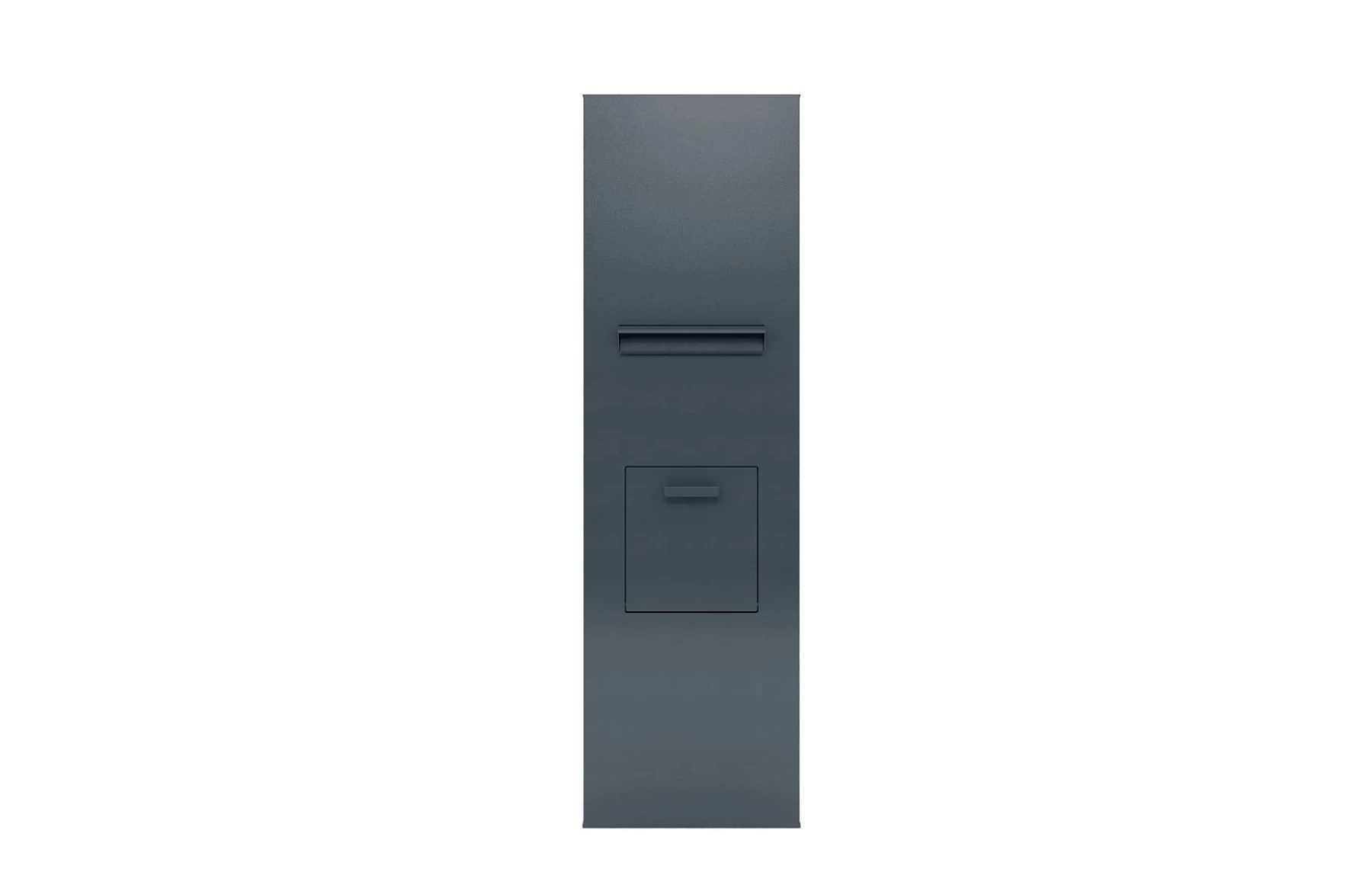 Stalp aluminiu Deluxe, cutie primire colete si primire cutie postala integrata, 600x250mm, 2000mm inaltime