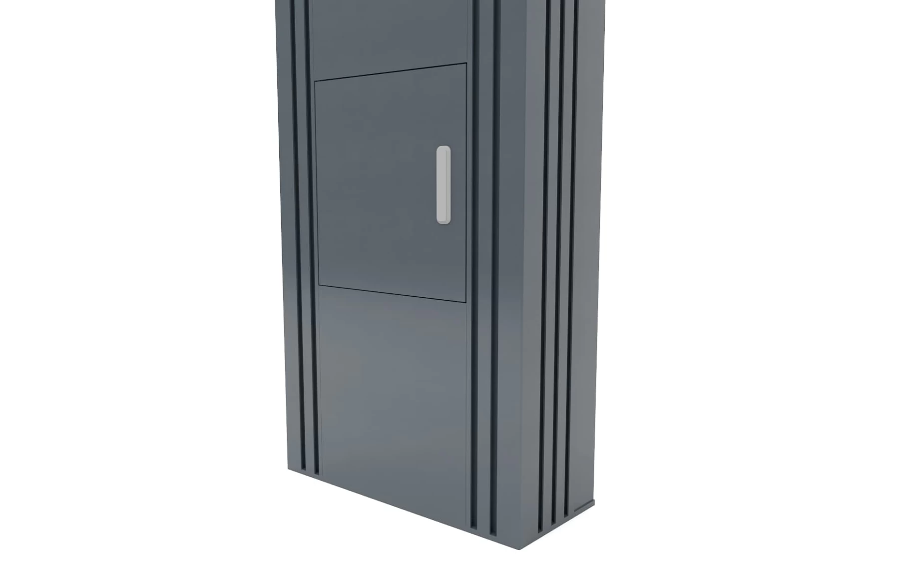 Stalp aluminiu Deluxe, cutie primire colete si primire cutie postala integrata, 600x250mm, 2000mm inaltime