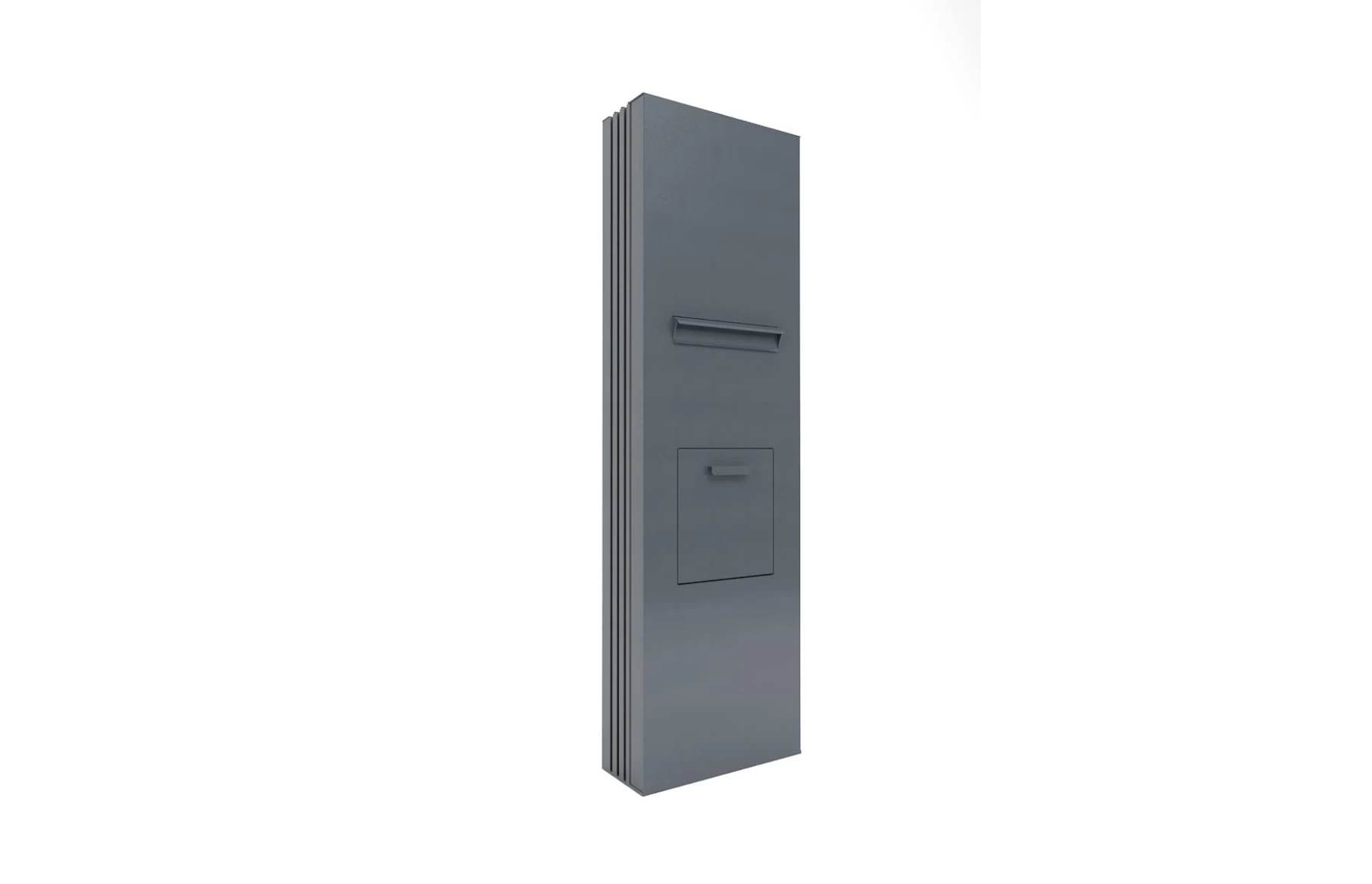 Stalp aluminiu Deluxe, cutie primire colete si primire cutie postala integrata, 600x250mm, 2000mm inaltime