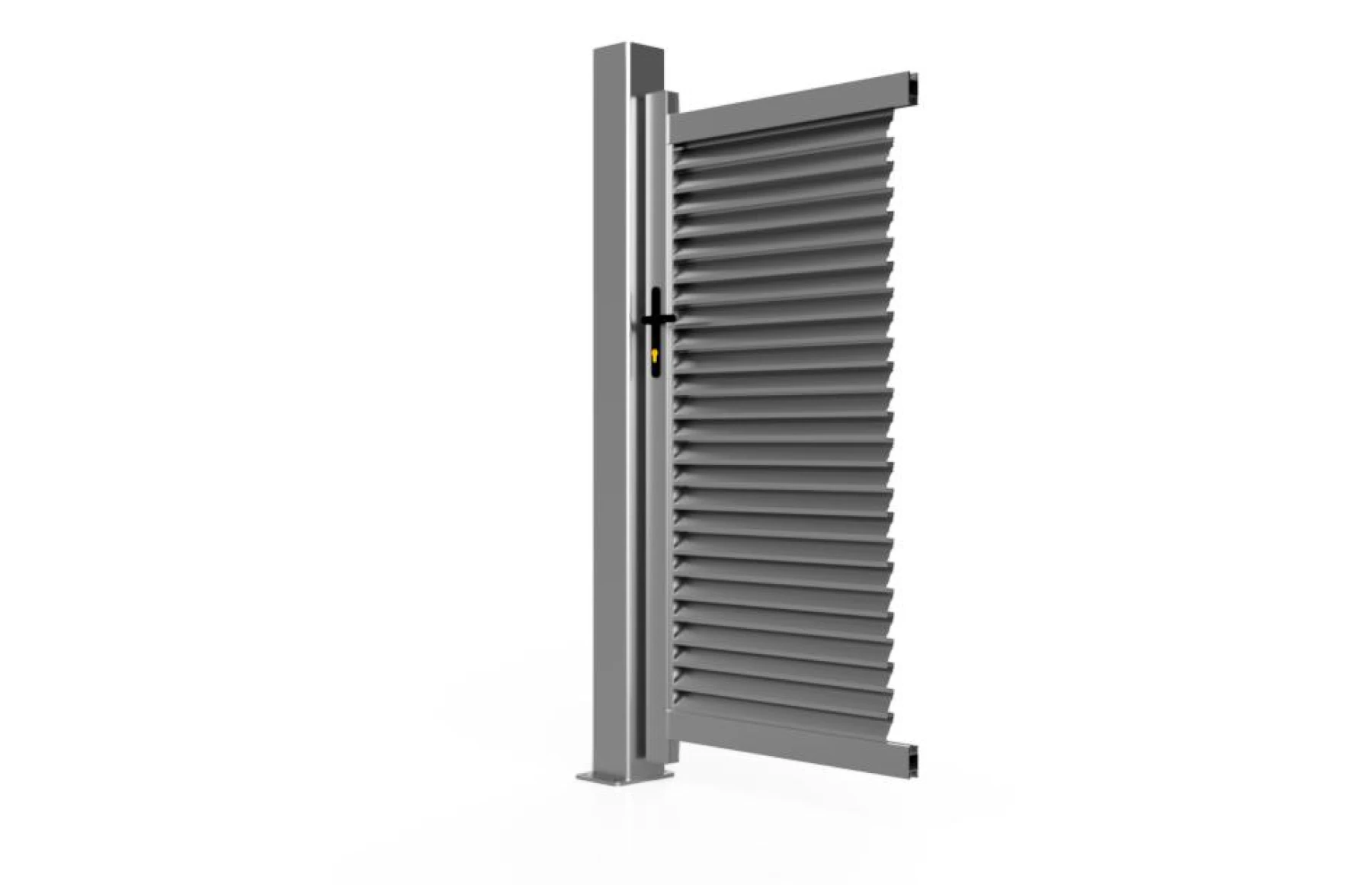 Set porti metalice ranforsate din aluminiu 900x1800mm, 3500x1800mm, prefabricate, gri antracit, model Jaluzea Suprem