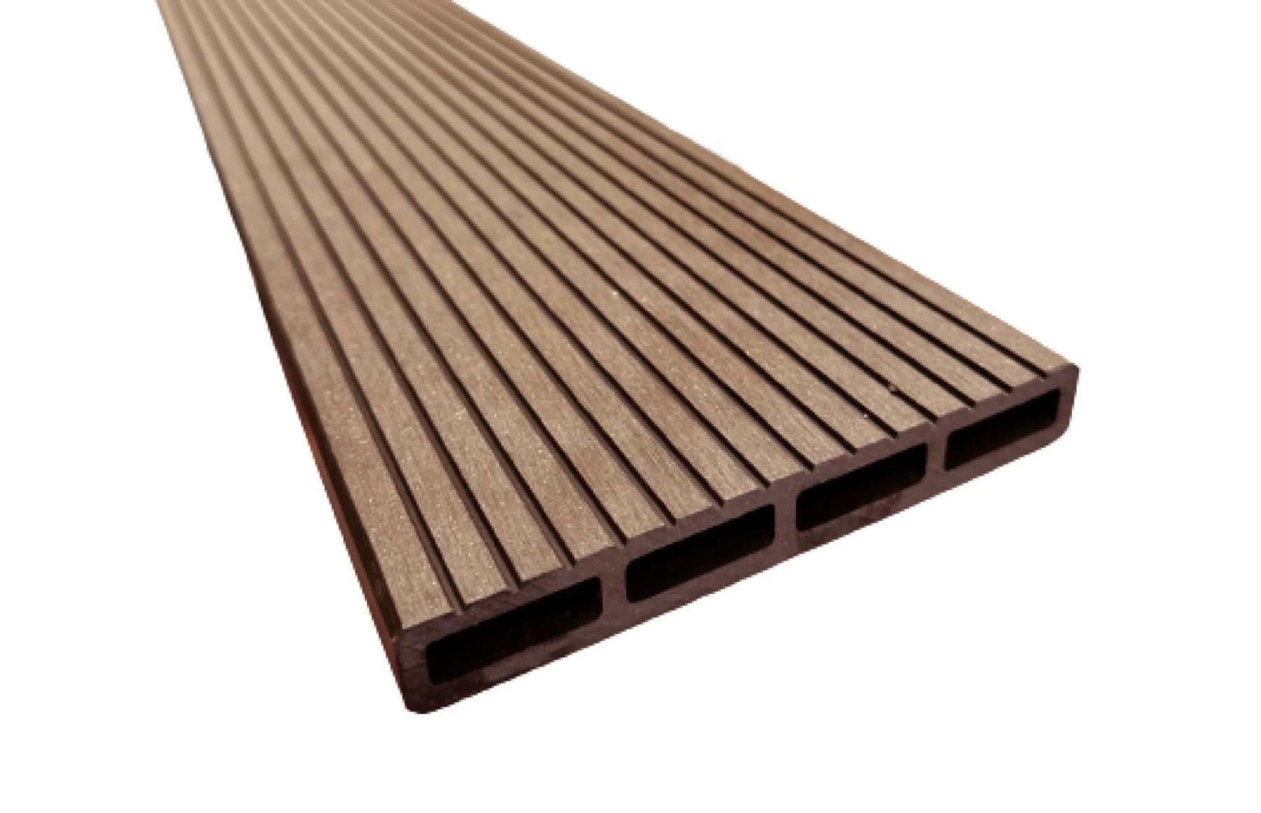 Placă de gard 3D, din compozit de lemn și plastic WPC, culoare maro, 150 x 20 mm, lungime 2m sau 4 m